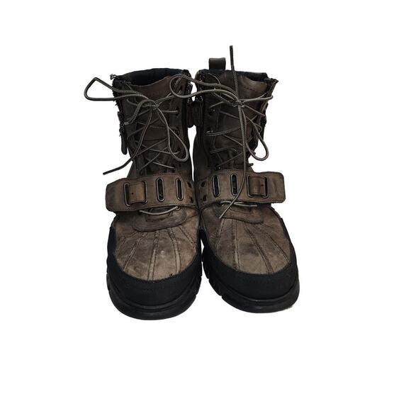 Polo Ralph Lauren 11D Andreas Distress Grunge Leather Combat Farmcore Work Boot - Picture 2 of 8